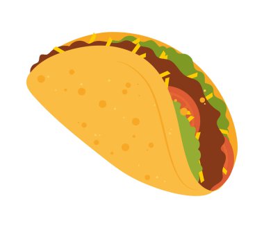 taco vector icon flat isolated