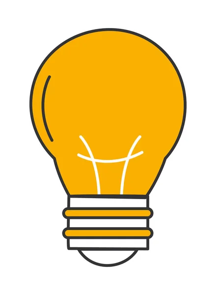 Icône Lumière Ampoule Sur Fond Blanc — Image vectorielle