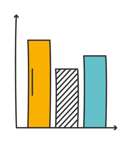 Icône Graphique Barres Sur Fond Blanc — Image vectorielle