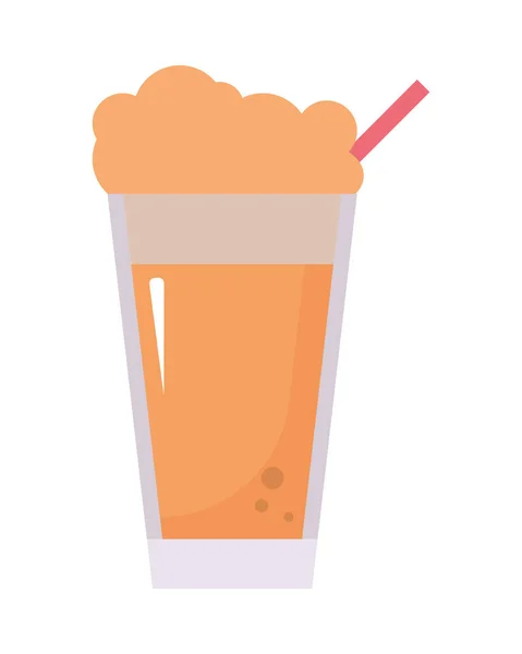 Cold Coffee Beverage Icon Isolated — Vettoriale Stock