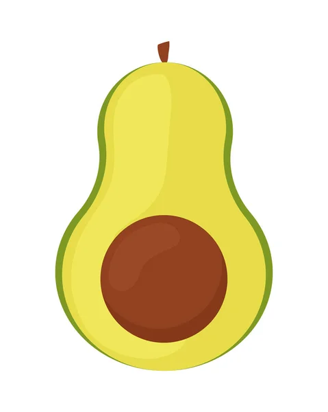 Avocado Food Icon Flat Isolated — Stok Vektör