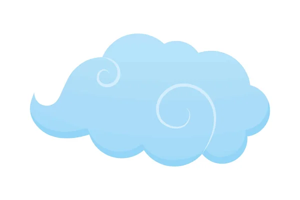 Oriental Cloud Flat Icon Isolated — Archivo Imágenes Vectoriales