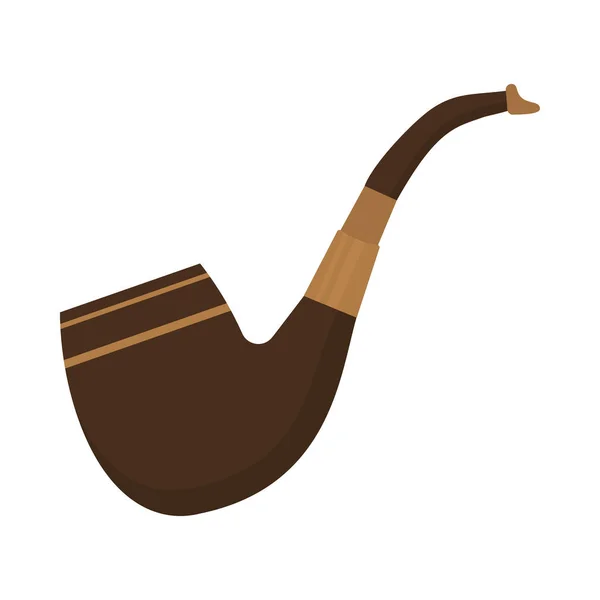 Tobacco Pipe Icon Isolated Vector — ストックベクタ