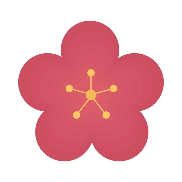 Sakura Flower Flat Icon Isolated — Vector de stock