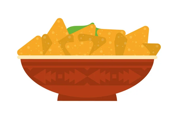 Nachos Food Icon Flat Isolated — Image vectorielle