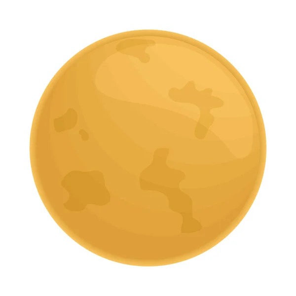 Full Moon Flat Icon Isolated — Stok Vektör