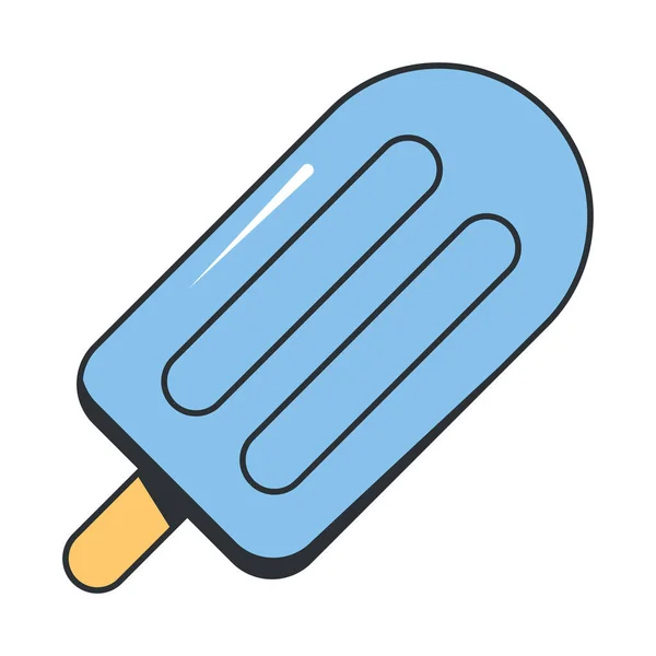 Ice Lolly Icon White Background — Stock Vector