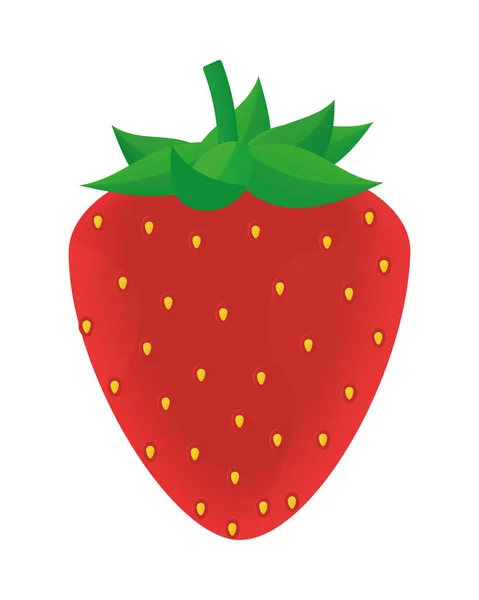 Strawberry Fruit Food Icon Isolated — Stockvektor