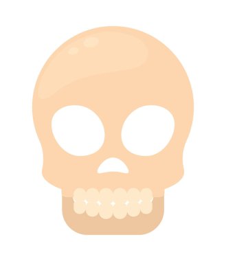 skull danger icon flat isolated
