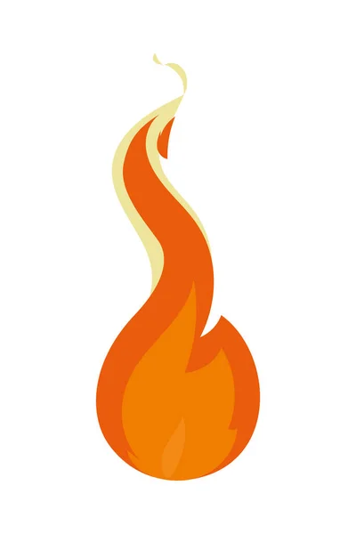 Fire White Background Icon — Stock Vector