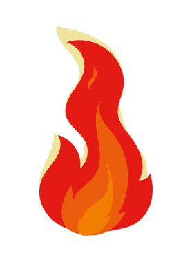fire danger icon flat isolated