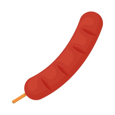 Sosis fast food ikonu izole edildi