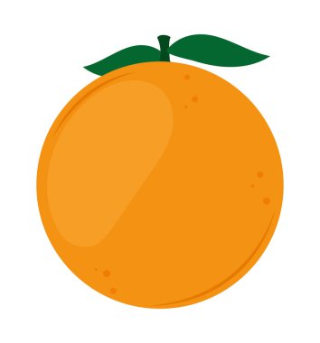 orange fruit healthy food icon