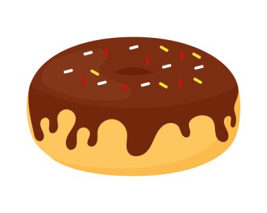 donut fast food flat icon isolated