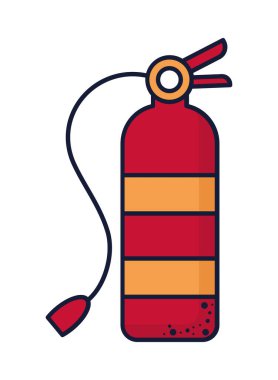 extinguisher for emergency icon flat isolated