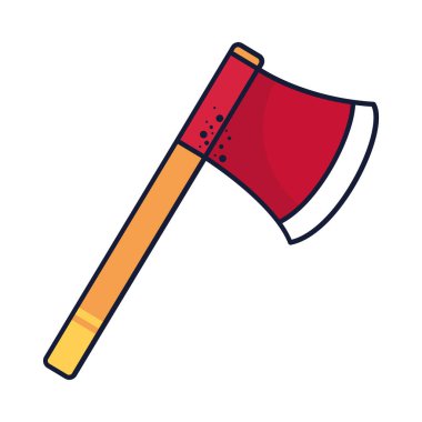 axe equipment icon flat isolated