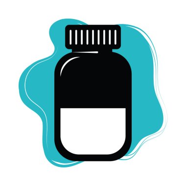 plastic bottle icon flat isolated