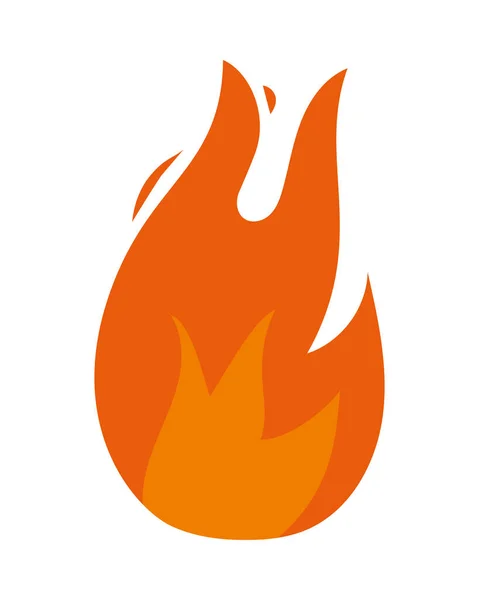 Fire Flame Danger Icon Isolated — Stock Vector
