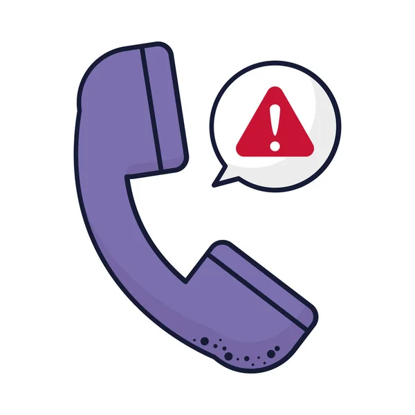 Emergency Telephone Call Icon Flat Isolated — Stock Vector