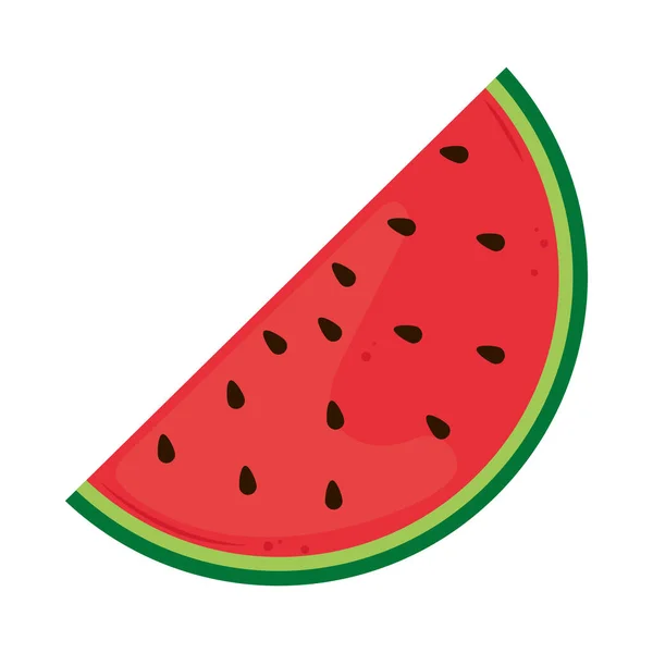 Watermelon Fruit Healthy Food Icon — Stockvektor