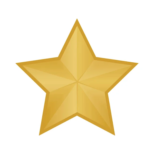 Gold Design Star Icon Isolated — 图库矢量图片