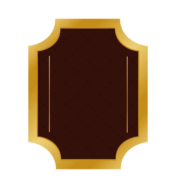 Gold Ornament Design Icon Isolated — Stock Vector