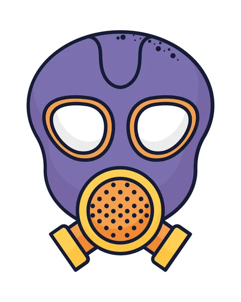 Oxygen Mask Protection Icon Flat Isolated — Wektor stockowy