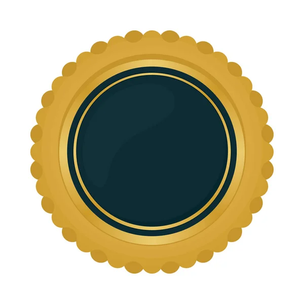 Gold Border Label Icon Isolated — Image vectorielle