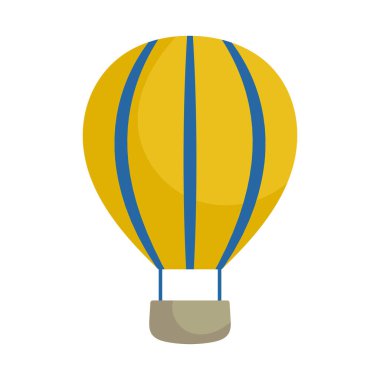 Sıcak hava balon simgesi beyaz arka plan üzerinde