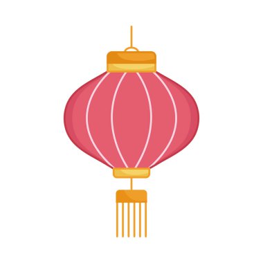 Beyaz arka plan üzerinde Çince fener simgesi