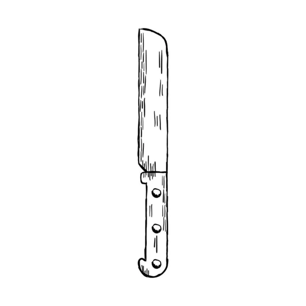Значок Хлеба Нож Белом Фоне — стоковый вектор