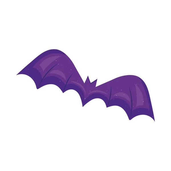 Purple Bat Icon White Background — Vector de stock