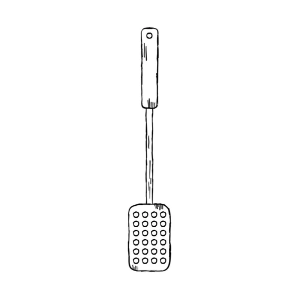 Иконка Кухонной Лопатки Белом Фоне — стоковый вектор