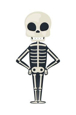 halloween skelleton icon on white background