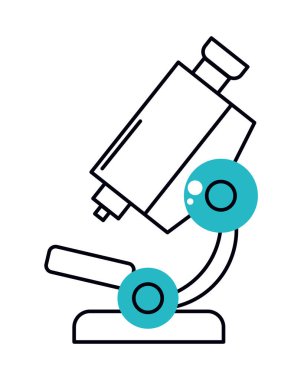 Beyaz arka plan üstünde mikroskop kutsal kişilerin resmi