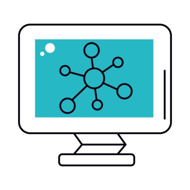 lab monitor icon on white background