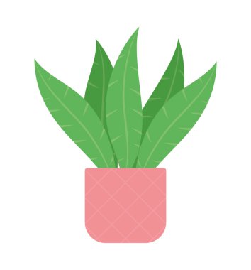 Beyaz arkaplanda dekoratif bitki simgesi