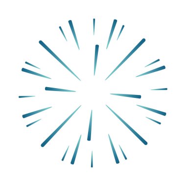 blue firework burst on white background