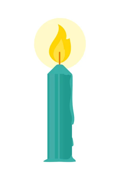 Melting Candle Icon White Background — Stockový vektor