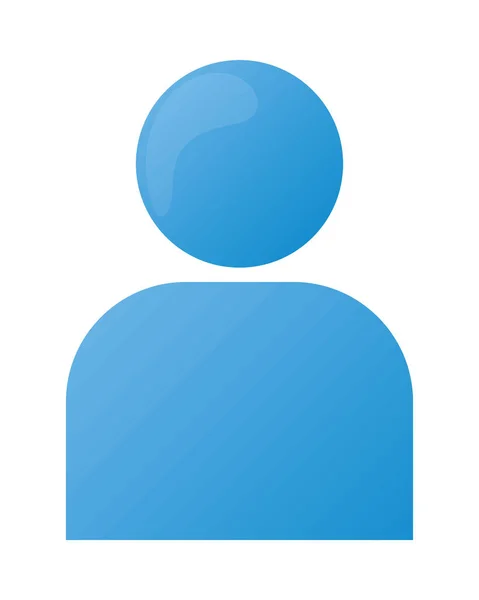 Blue Avatar Icon White Background — Vetor de Stock