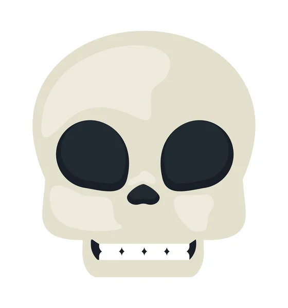 Cartoon Skull Icon White Background — Stock Vector