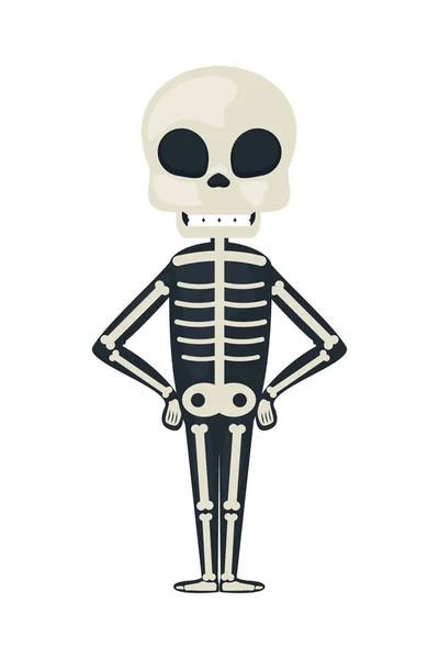 Halloween Skelleton Icon White Background — Image vectorielle