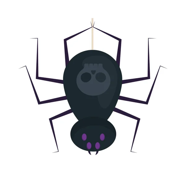 Spooky Spider Icon White Background — Διανυσματικό Αρχείο