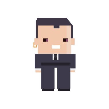 Düz 8-bit erkek illüstrasyonuName
