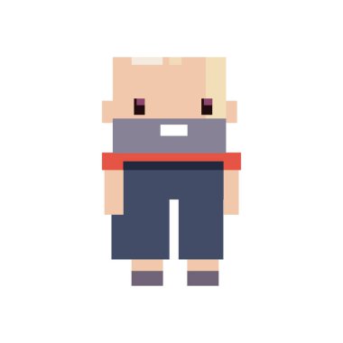 düz 8-bit erkek simgesi beyaz üzerine