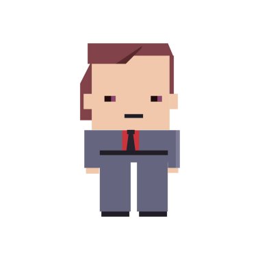 düz 8-bit erkek simgesi beyaz üzerine