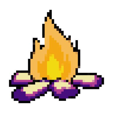 Beyaz yerine 8 bitlik şenlik ateşi tasarımı