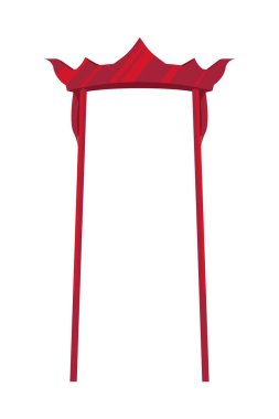 uzun kırmızı kapı beyaz üzerine