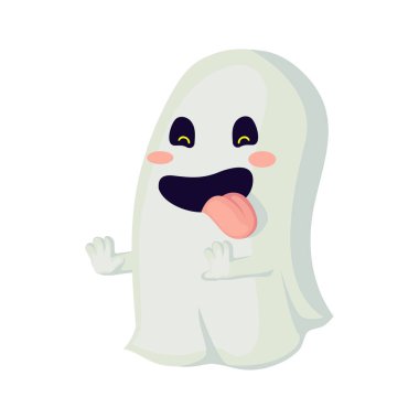 Mutlu hayalet tasarımı beyaz yerine