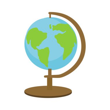 okul küresi tasarımı beyazın üzerinde